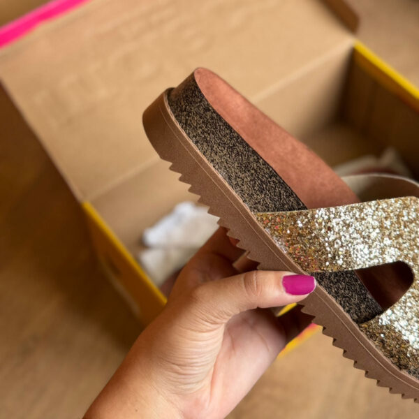 Sandália Moleca Tamanco Plataforma Maxxi Glitter 5500.100 - Imagem 2