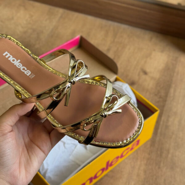 Sandália Rasteira Moleca Flat com Detalhe de Laço 5435.548 - Imagem 10