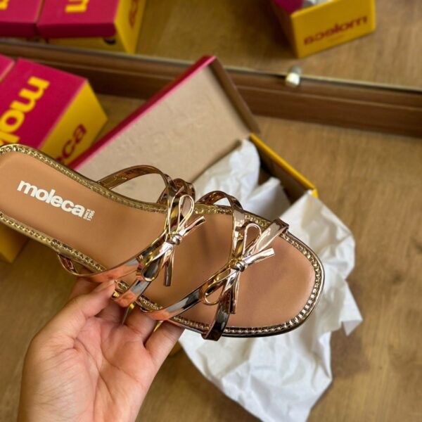 Sandália Rasteira Moleca Flat com Detalhe de Laço 5435.548 - Imagem 11