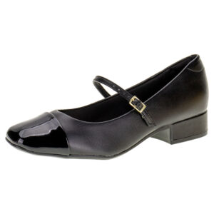 Sapato Feminino Salto Grosso Moleca - 5795103 PRETO