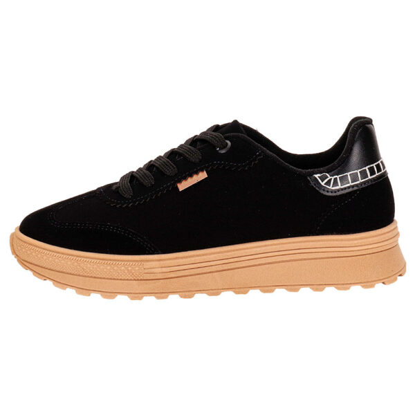 Tênis Feminino Casual Moleca 5809106 PRETO/CAMURÇA - Imagem 2