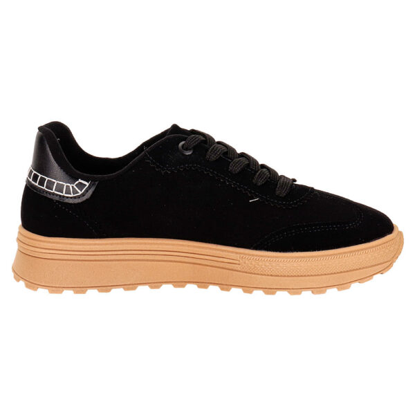 Tênis Feminino Casual Moleca 5809106 PRETO/CAMURÇA - Imagem 3