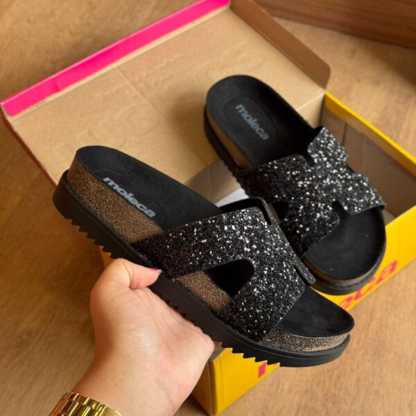 Sandália Moleca Tamanco Plataforma Maxxi Glitter 5500.100 - Imagem 7
