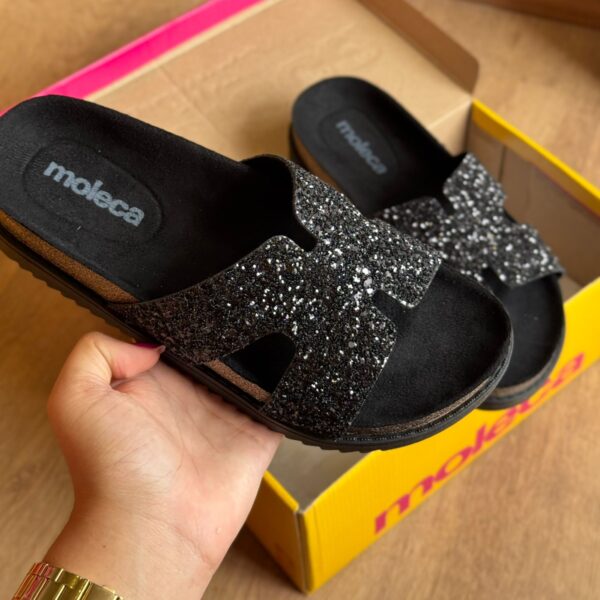Sandália Moleca Tamanco Plataforma Maxxi Glitter 5500.100 - Imagem 4