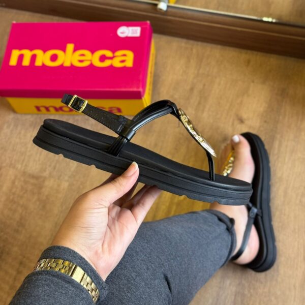 Sandália Moleca Detalhe Dourado de Folha 5490.122 - Imagem 8