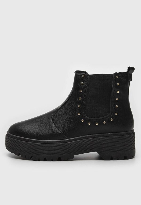 Bota Chelsea Moleca Cano Curto Preta