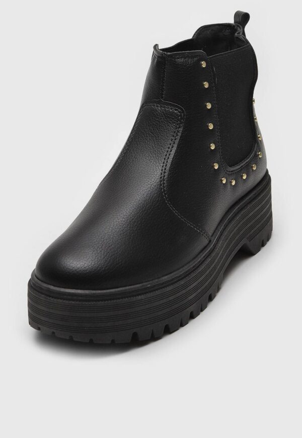 Bota Chelsea Moleca Cano Curto Preta - Imagem 2