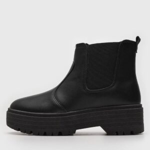 Bota Chelsea Moleca Tratorado Preta