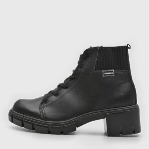 Bota Coturno Moleca Cano Baixo Preta