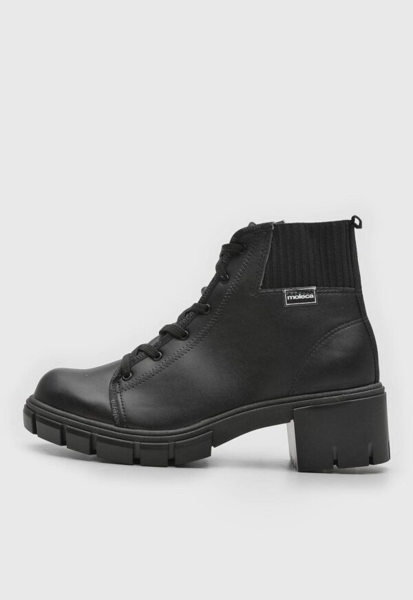 Bota Coturno Moleca Cano Baixo Preta