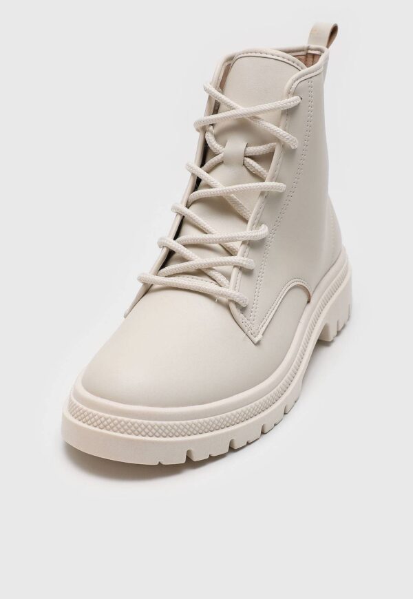 Bota Tratorado Moleca Lisa Preta | Off-White | Marrom - Imagem 8