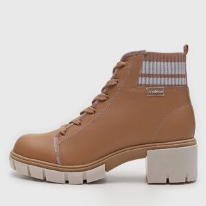 Bota Coturno Moleca Tratorada Bege