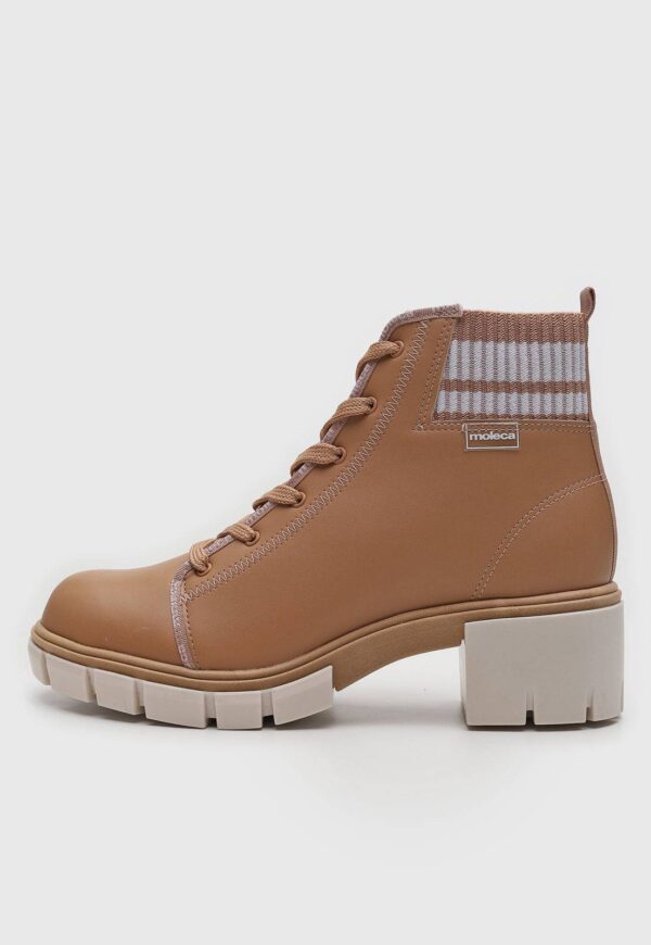 Bota Coturno Moleca Tratorada Bege