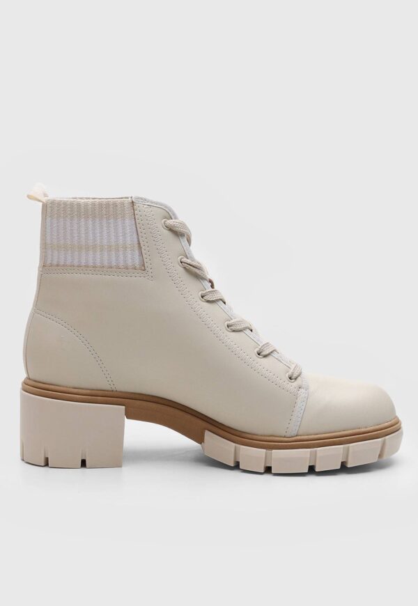 Bota Coturno Moleca Tratorada Off-White - Imagem 3