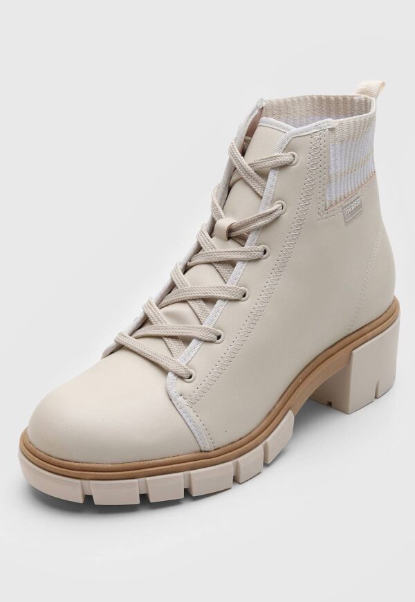 Bota Coturno Moleca Tratorada Off-White - Imagem 2