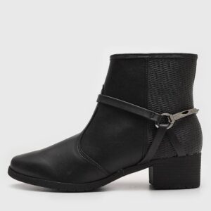 Bota Moleca Fivela Preta | Marrom
