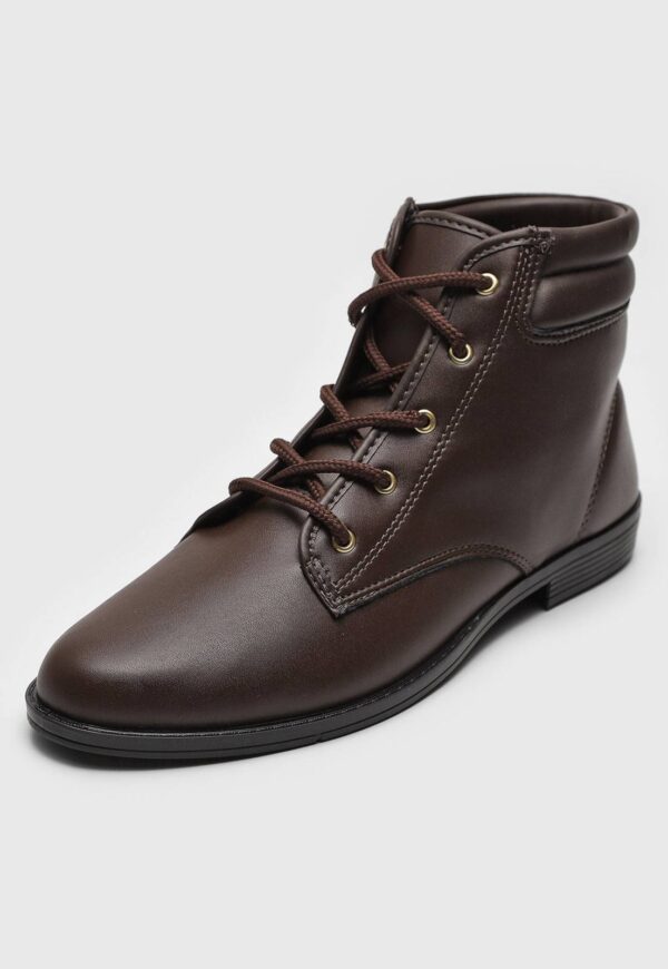 Bota Moleca Lisa Café | Preto - Imagem 3