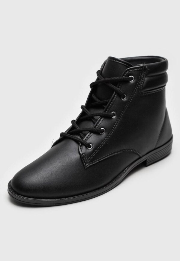 Bota Moleca Lisa Café | Preto - Imagem 4