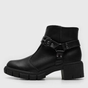 Bota Tratorado Moleca Cano Curto Preta