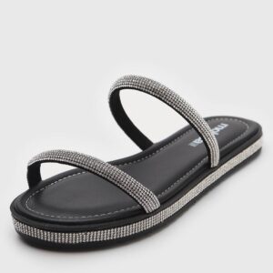 Rasteira Flat Moleca Tira Hotfix Preta
