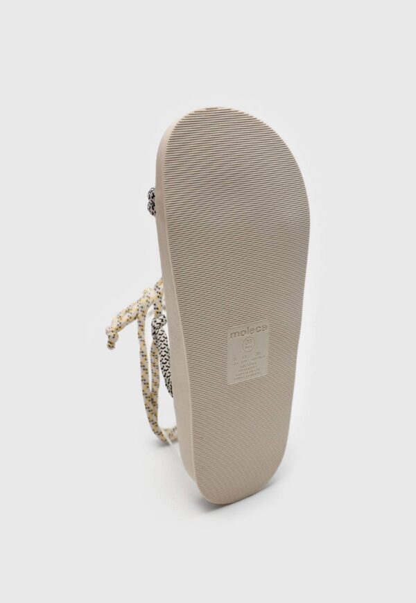 Rasteira Flatform Moleca Amarração Off-White - Imagem 6