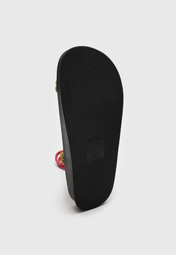 Rasteira Flatform Moleca Amarração Preta - Imagem 6