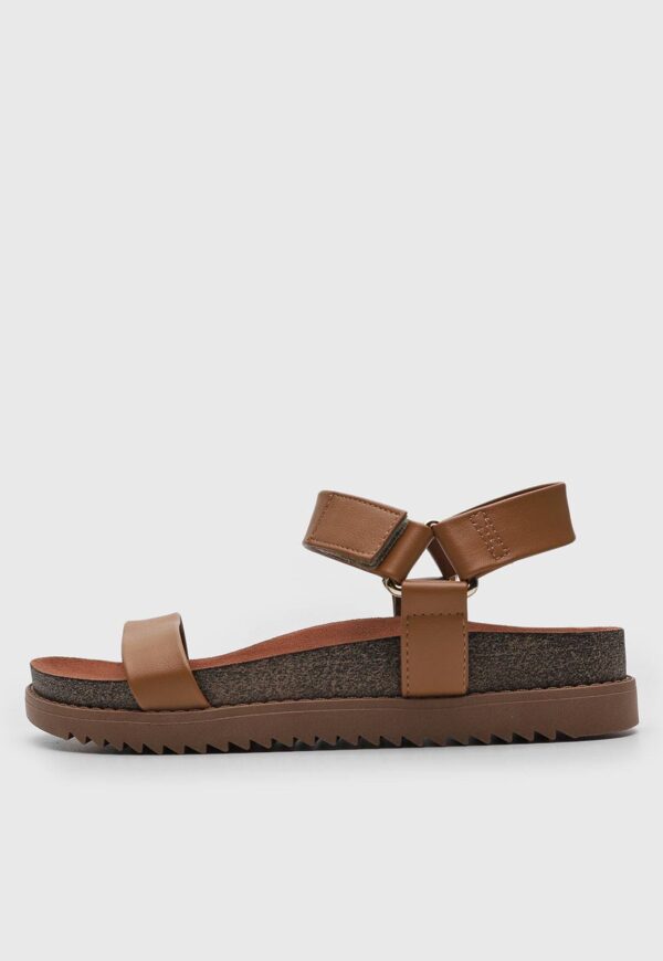 Rasteira Flatform Moleca Lisa Caramelo - Imagem 2