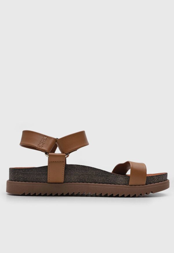 Rasteira Flatform Moleca Lisa Caramelo - Imagem 3