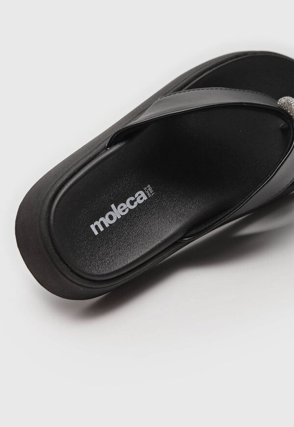 Rasteira Moleca Aplicação Hotfix Preta - Imagem 4