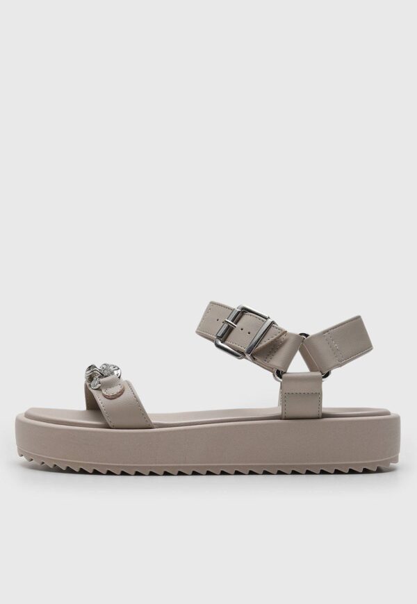 Rasteira Moleca Corrente Off-White - Imagem 2