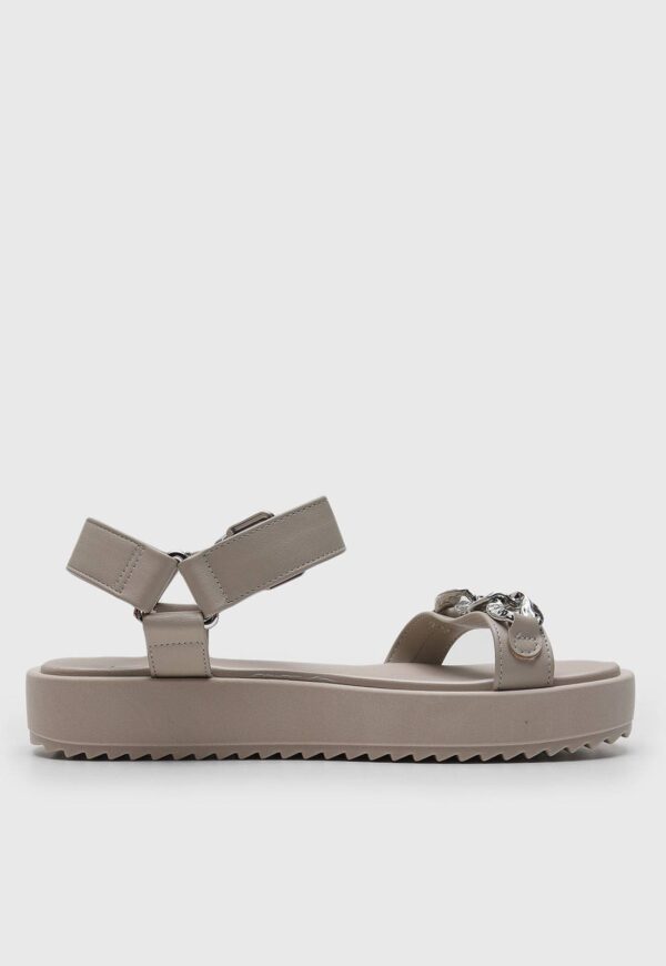Rasteira Moleca Corrente Off-White - Imagem 3
