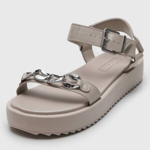 Rasteira Moleca Corrente Off-White