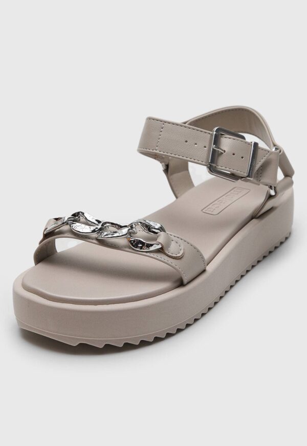 Rasteira Moleca Corrente Off-White