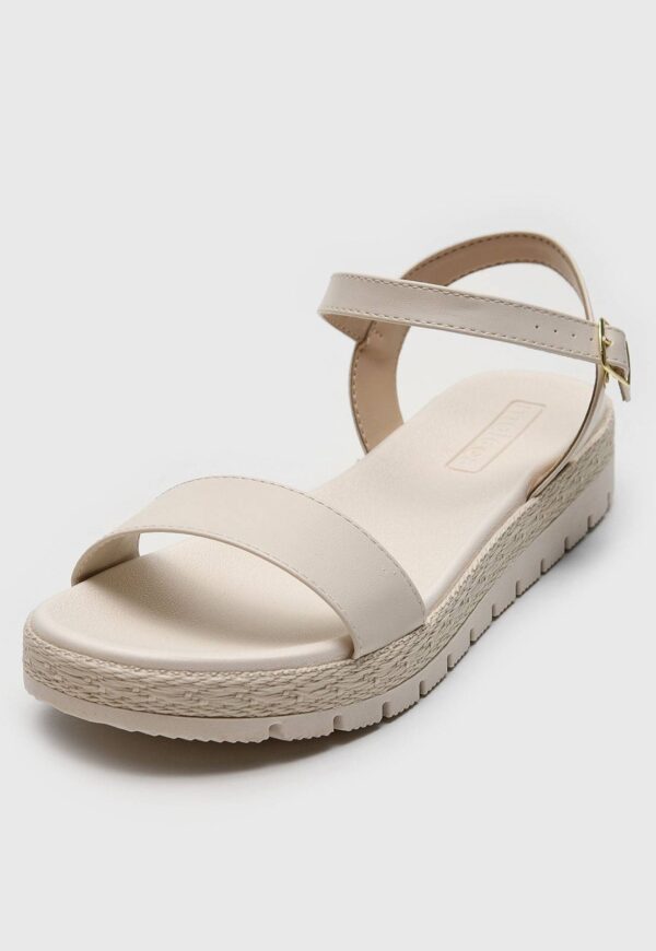 Rasteira Moleca Lisa Off-White