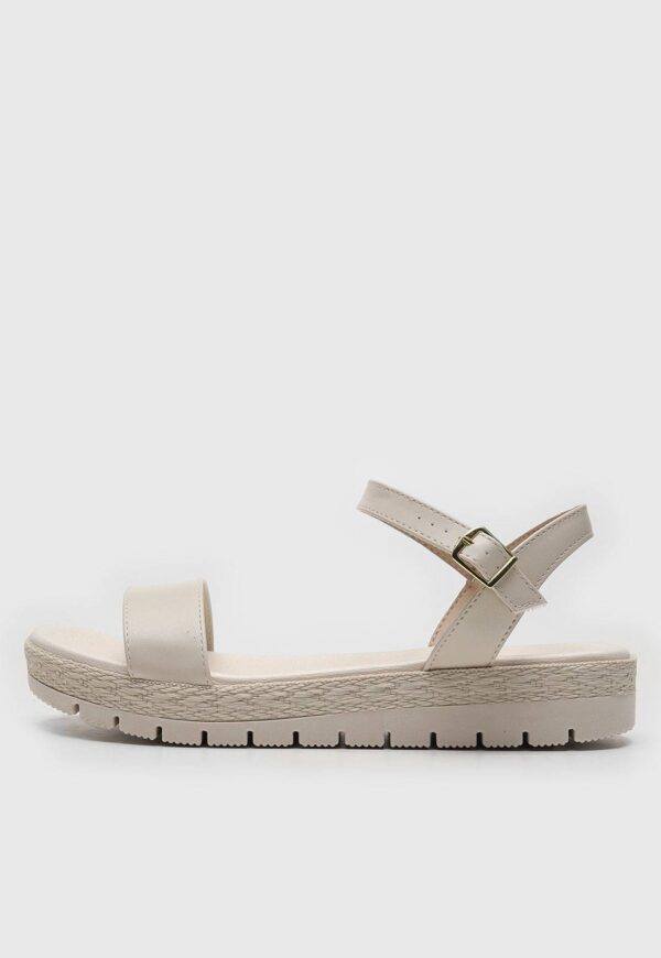Rasteira Moleca Lisa Off-White - Imagem 2