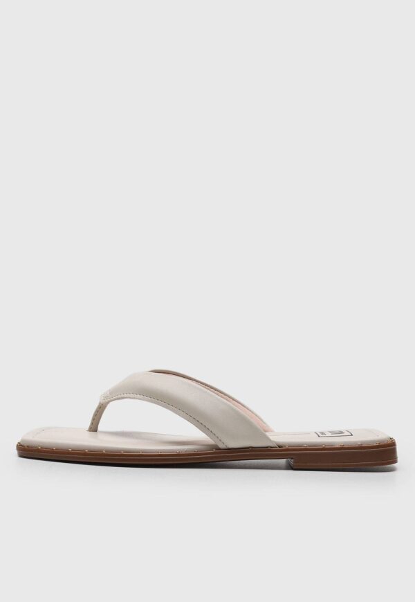 Rasteira Moleca Lisa Off-White - Imagem 2