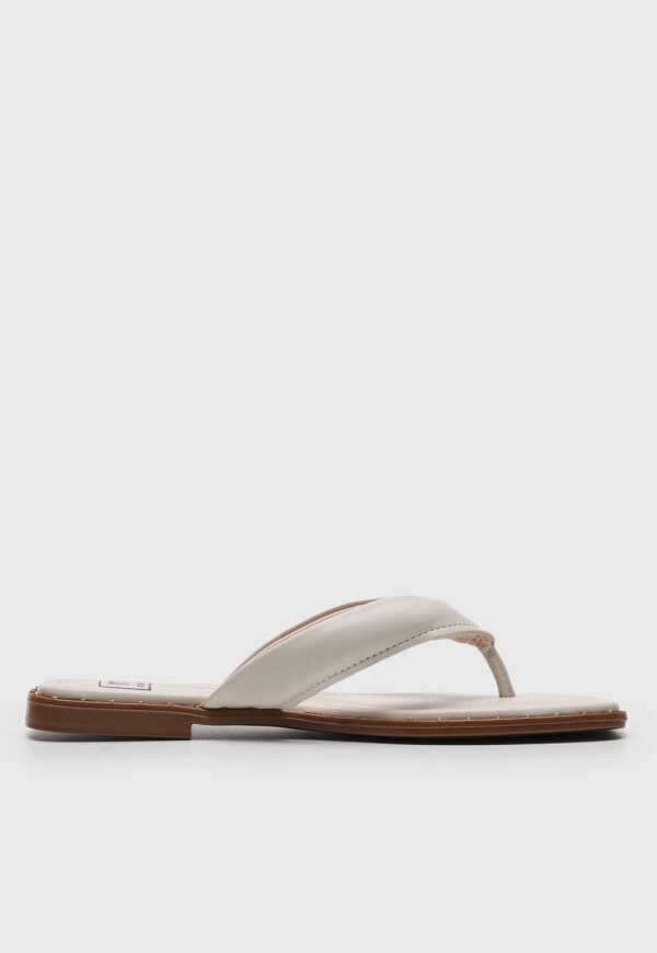 Rasteira Moleca Lisa Off-White - Imagem 3