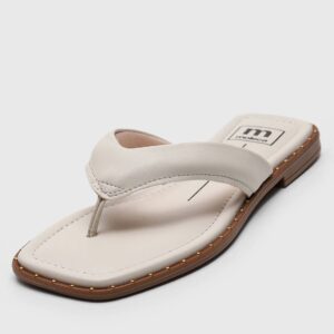 Rasteira Moleca Lisa Off-White