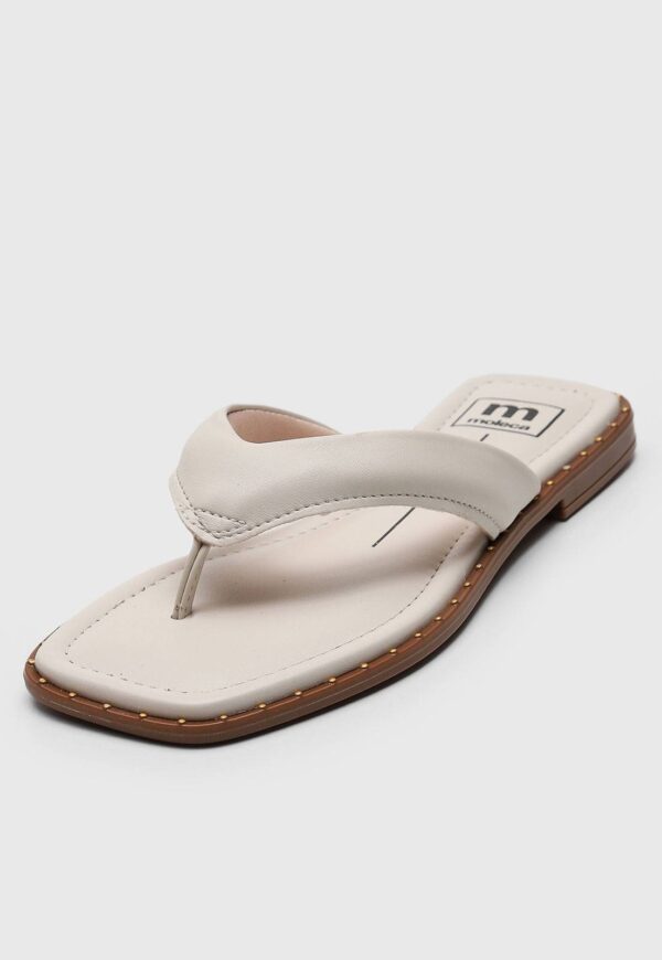 Rasteira Moleca Lisa Off-White
