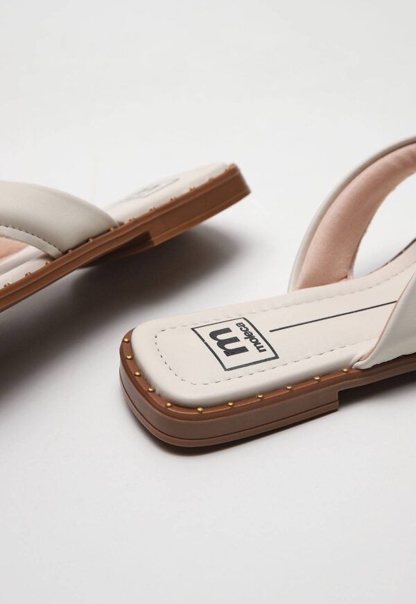 Rasteira Moleca Lisa Off-White - Imagem 4