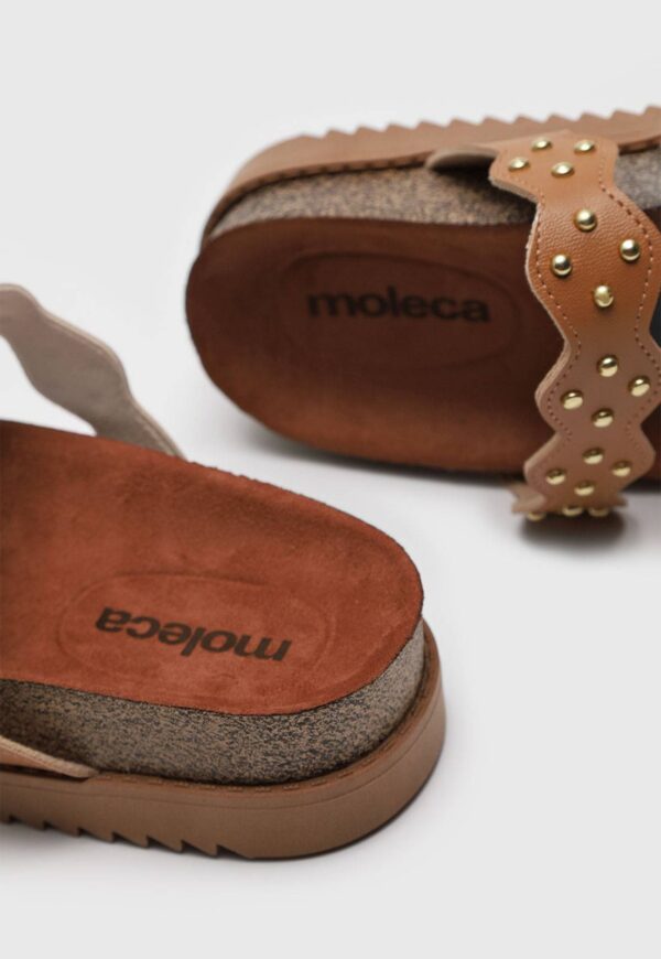 Rasteira Moleca Tachas Marrom - Imagem 5