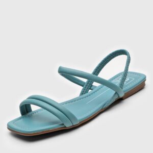 Rasteira Moleca Tiras Azul