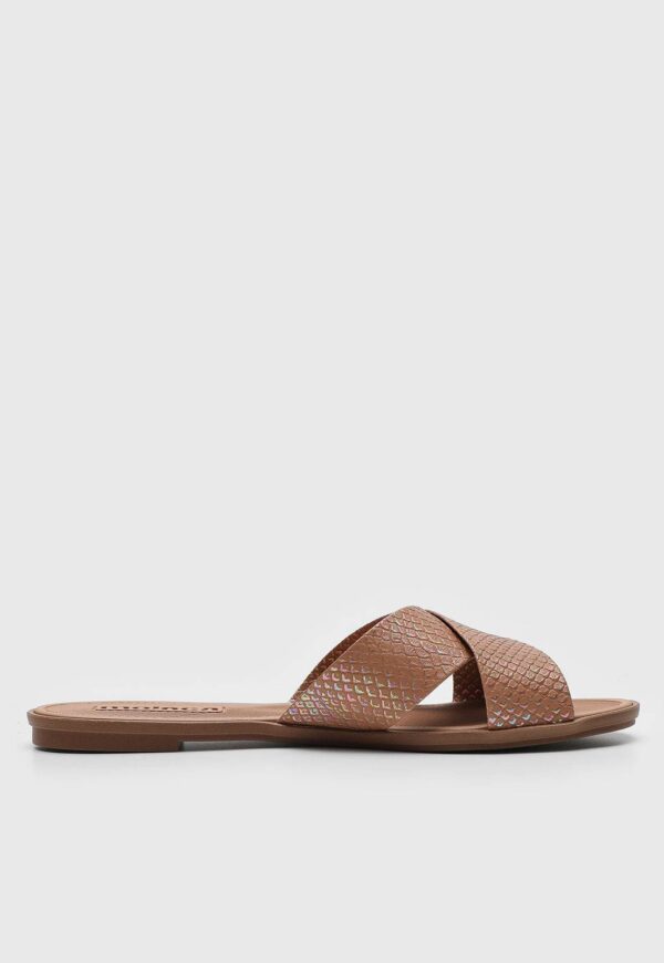 Rasteira Slide Moleca Lezard Nude - Imagem 3