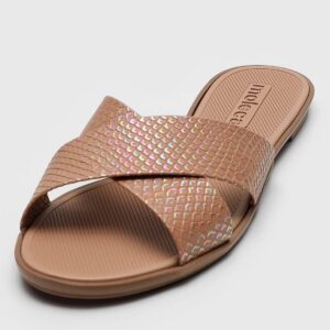 Rasteira Slide Moleca Lezard Nude