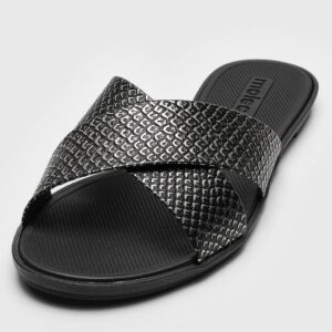 Rasteira Slide Moleca Lezard Preta