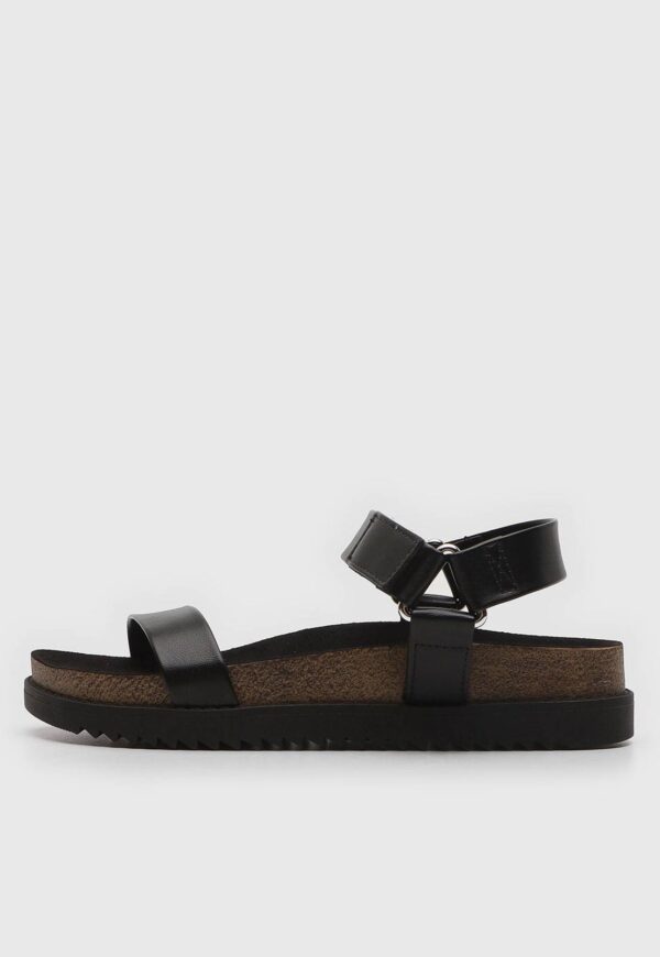 Sandália Flatform Moleca Lisa Preta - Imagem 2