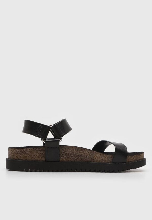 Sandália Flatform Moleca Lisa Preta - Imagem 3