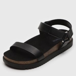 Sandália Flatform Moleca Lisa Preta