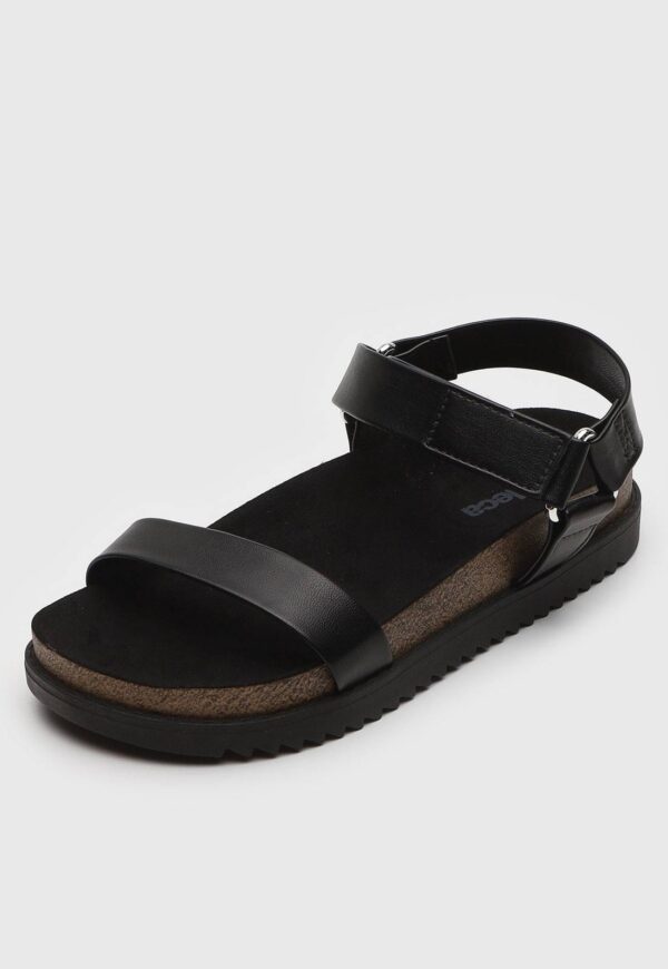 Sandália Flatform Moleca Lisa Preta