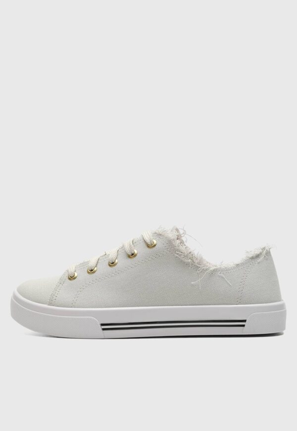 Tênis Moleca Desfiado Off-White - Imagem 2
